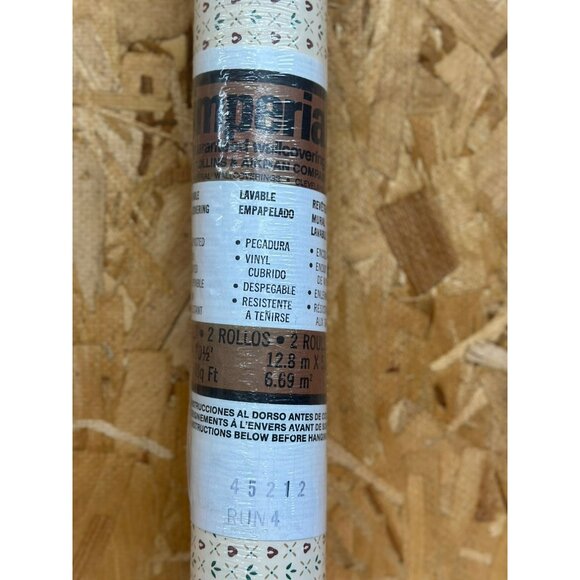 VTG Imperial Geometric Wallpaper Rolls - Mid-Century Modern Brown & Beige Design - Picture 2 of 7